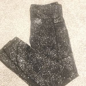 Zyia black pocket reflective light n tights